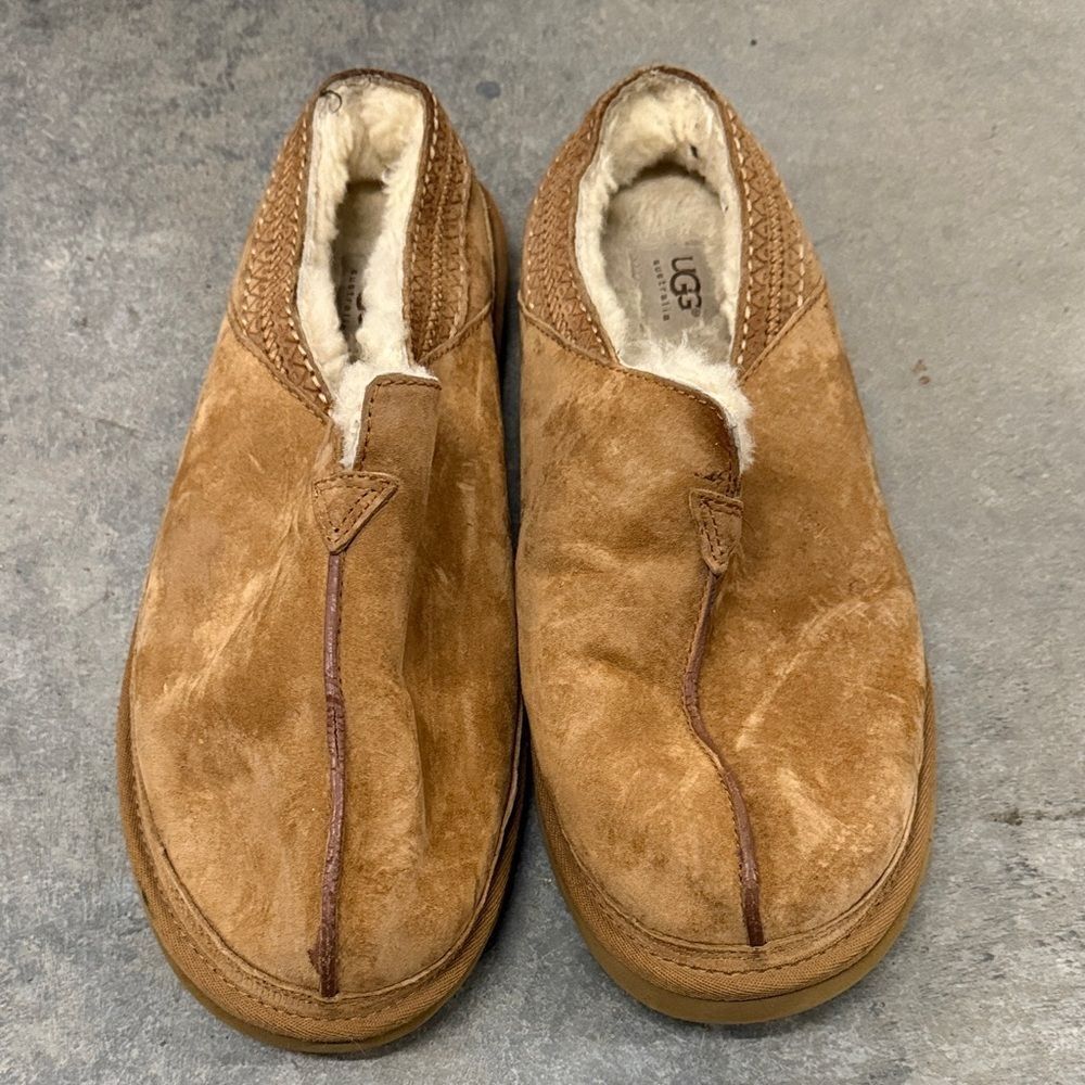 UGG Men's Brown Suede Slip-On Loafers